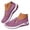 Purple, variant on Womens Walking Falt Shoes Breathable Knitted Upper Sneakers with Arch Support Outdoor Casual Workout Running Shoe Size 7.5 Grey