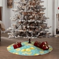 thumbnail image 5 of Salouo Yellow Lemon Christmas Tree Skirt 48" Farmhouse Christmas Decorations Snowman Xmas Tree Skirt Tree Mat for Holiday Party Decor, 5 of 8