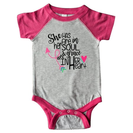 

Inktastic She Has Fire In Her Soul and Grace In Her Heart Gift Baby Boy or Baby Girl Bodysuit
