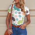 thumbnail image 6 of Pofeuu Easter Rabbit Print Short Sleeve Body Suits Women Round Neck Bodysuits for Women Onesie Adult Set Body Suit-Small, 6 of 7