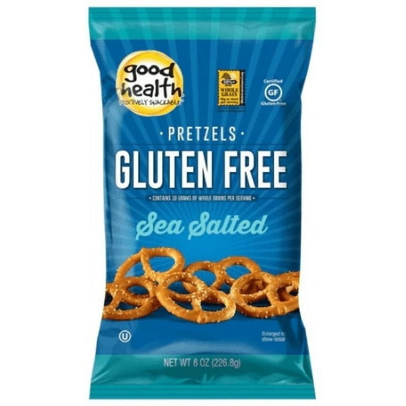 Good Health Inc. Pretzels Gluten Free Sea Salted 8 oz Pack of 4