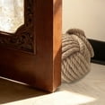 thumbnail image 4 of Circular Rope Door Stopper for Home Bar Decor Cotton Linen Material 5.51 in Diameter 1.3 kg Weight with Hanging Rope, 4 of 6