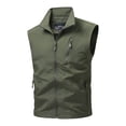 thumbnail image 2 of Stamzod Mens Vest Lightweight Windproof Zip Up Vests Outerwear with Pockets Outdoor Sleeveless Jackets Army Green XS, 2 of 10