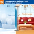 thumbnail image 5 of Película aislante térmica para ventana, transparente y retráctil, película de acristalamiento térmico con cinta adhesiva, antifrío, 1,5 x 2,5 m, 2 piezas esquí esquí Gafas de esquí, 5 of 5
