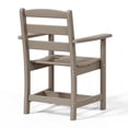 thumbnail image 4 of WestinTrends Ashore Outdoor HDPE Patio Classic Dining Arm Chair, Weathered Wood, 4 of 9