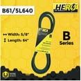 thumbnail image 2 of HERO® 5/8 inch x 64 inch Aramid Kevlar Lawn Mower Belt Replacement For Reference B61 5L640, 2 of 2