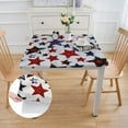 thumbnail image 2 of Awypu Square Fitted Table Cloths 100% Polyester Fiber - Stars Pattern 52*52, 2 of 8