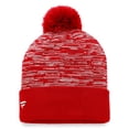 thumbnail image 2 of Men's Fanatics Red Chicago Blackhawks Defender Cuffed Knit Hat with Pom, 2 of 2