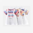 thumbnail image 3 of LIJCC Toddler Girls Short Sleeve Dresses with Pocket Summer Cotton Dress for Kid Girl Cute Bunny Ear & Rainbow Striped Original Casual Girl Outfits, 3 of 8