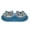 Blue, variant on KALLORY Double Pet Feeder Bowl with Moat, Non- Dog and Cat Food and Water Tray for Easy Feeding