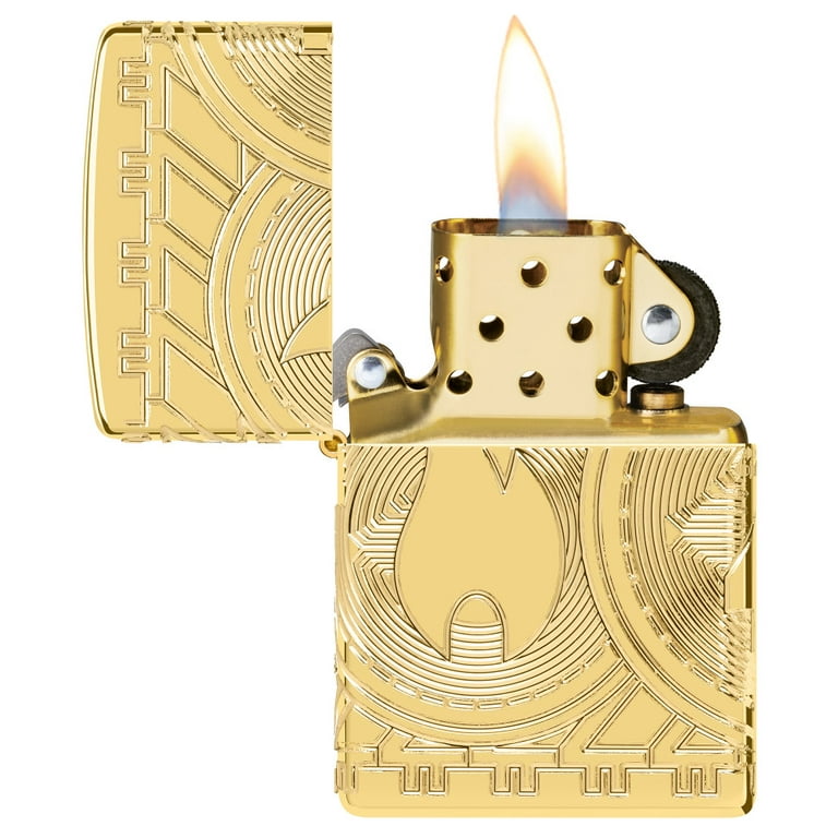 Zippo Currency Design Armor High Polish Gold Pocket Lighter