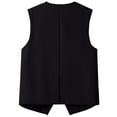 thumbnail image 4 of Black Womens Jacket Women's Autumn and Winter Vest Small Waistcoat Suit Waistcoat Jackets for Women, 4 of 6