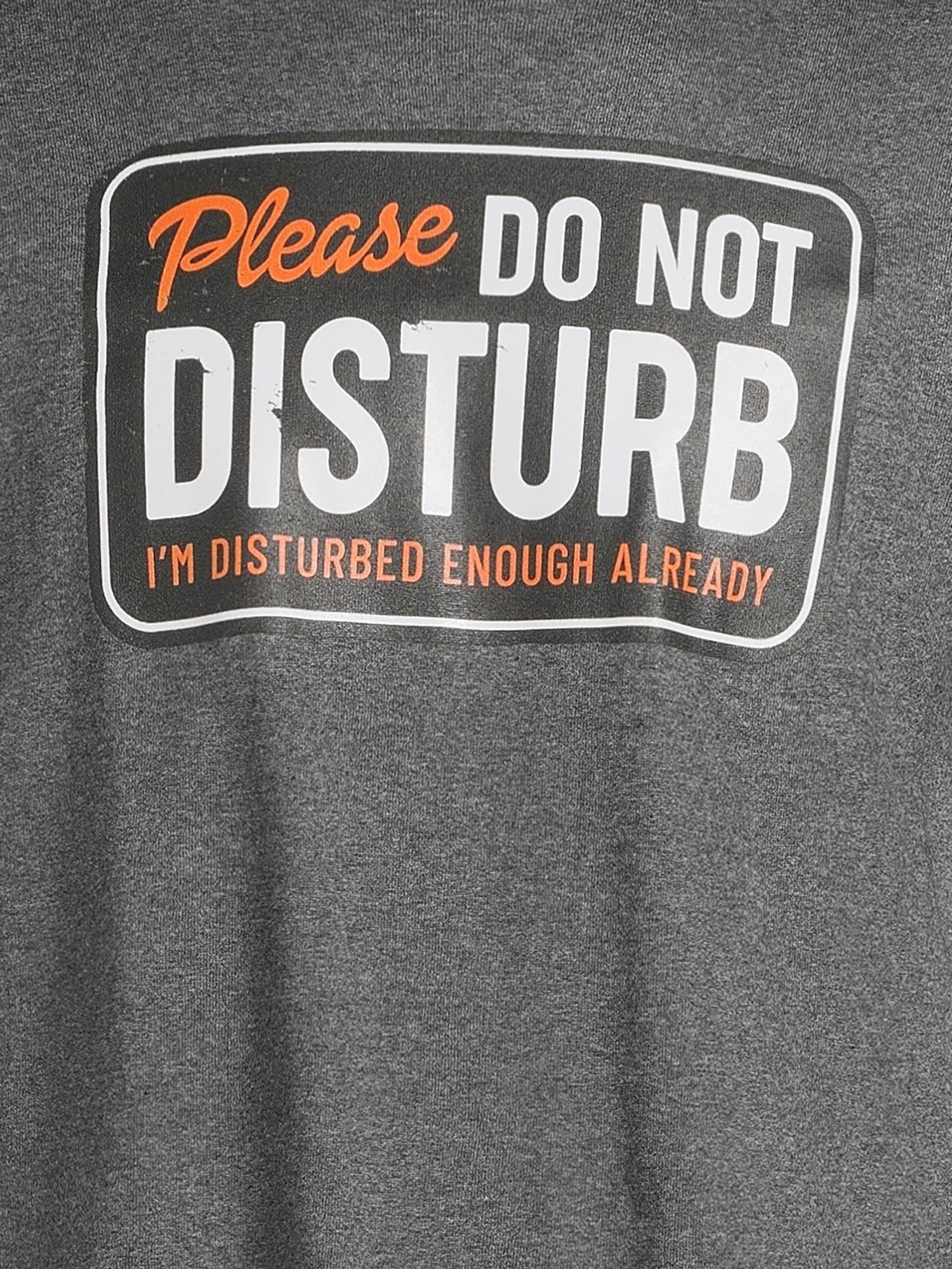 Men's and Big Men's Please Do Not Disturb Graphic Tee with Short Sleeves, Sizes S-3XL
