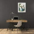 thumbnail image 3 of Slivka, Jane 26x32 White Modern Wood Framed Museum Art Print Titled - Peonies in Blue Vase, 3 of 4