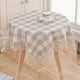 thumbnail image 1 of Mantel redondo de poliéster tejido a prueba de derrames | Tejido suave, grueso y resistente a las arrugas | Protege la mesa de comedor de derrames y manchas, 1 of 6