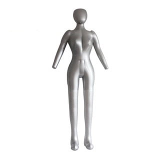 Inflatable Female Mannequin, Full-Size Dress Form with Head & Arms