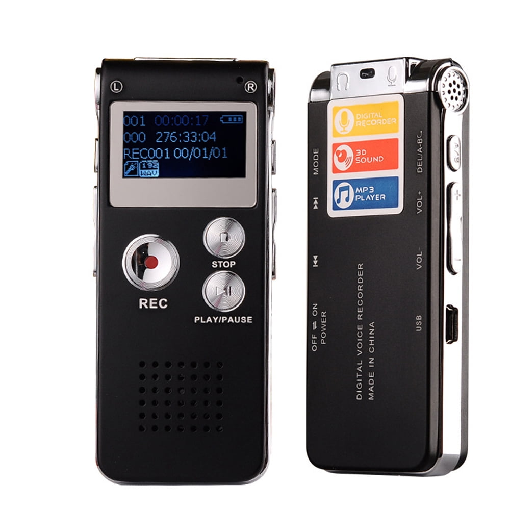 Digital Voice Recorder Voice Activated Recorder for Lectures, Meetings, Interviews 8GB Audio Recorder Mini Portable Tape Dictaphone with Playback, USB, MP3