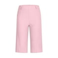 thumbnail image 4 of RPVATI Bermuda Shorts for Women Dressy 2025 Trendy High Waisted Casual Knee Length Chino Shorts with Pockets Workout Summer Work Walking Shorts Pink XXL, 4 of 8