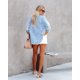 thumbnail image 5 of Primavera otoño nueva camisa de mezclilla de mujer estilo Retro coreano Casual chaqueta de bolsillo suelta abrigo, 5 of 5