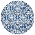 thumbnail image 5 of SAFAVIEH Blossom Asher Geometric Wool Area Rug, Navy/Ivory, 5' x 8', 5 of 9