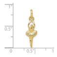 thumbnail image 2 of 6mm 10k Solid Yellow Gold Polished Ballerina Charm Pendant Necklace for Women - .3 Grams, 2 of 2