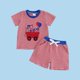 thumbnail image 2 of Niña Bebé Ropa de Verano Camión Patriótico Aplicado Niño Pequeño Outfit de 2 Piezas Blusas de Cuello Redondo de Manga Corta Pantalones Cortos Conjunto de Dos Piezas, 2 of 7