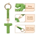thumbnail image 4 of Encanto de letra T de Uxcell, encanto de alfabeto de rhinestone para hacer joyas, verde claro, 4 of 6