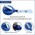 thumbnail image 4 of ORUYROP Moulinets à Badges Rétractables avec Clip, Clips pour Badges, Moulinet à Badges Rétractable avec Sangle en Vinyle Transparent et Pivot Crocodile, Distributeur Sans Torsion (Bleu), 4 of 6