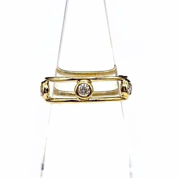 Pre-Owned Tiffany & Co. Double Wire Ring in Yellow Gold with Diamonds, 750mm, for Women
