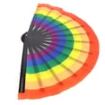 thumbnail image 2 of Cloth Folding FanColorful Folding Fan Portable Cloth Handheld Fan Hand Folding Fan Striking Appearance, 2 of 8