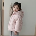 thumbnail image 3 of Boys Girls Winter Coats Kids Lightweight Padded Jacket Bear Hooded Outerwear Toddler Clothes 1-6Years, 3 of 9