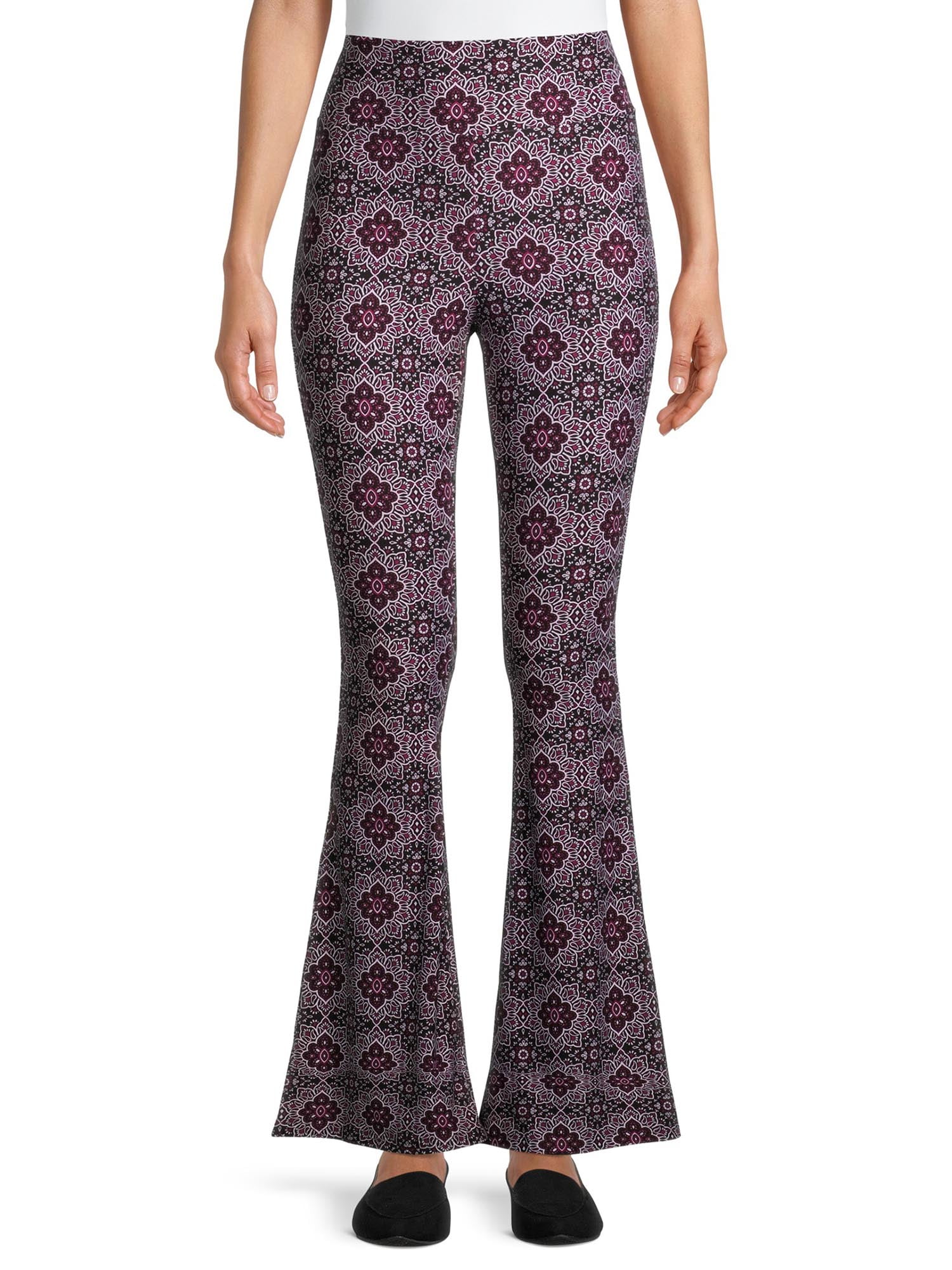 No Boundaries High Rise Pull On Flare Pants - Walmart.com