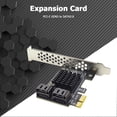 thumbnail image 1 of 4 Port SATA III PCIe Card 6Gbps SATA 3.0 to PCI-e 1X Adapter with Bracket, 1 of 7