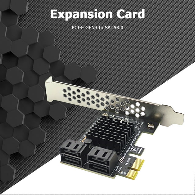 4 Port SATA III PCIe Card 6Gbps SATA 3.0 to PCI-e 1X Adapter with Bracket