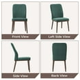 thumbnail image 3 of EOP Modern Dining Chairs Set of 2, Fabric Upholstered Dining Room Chairs, Wooden Armless Kitchen Side Chairs with Solid Wood Legs and Padded Seat, Green, 3 of 7
