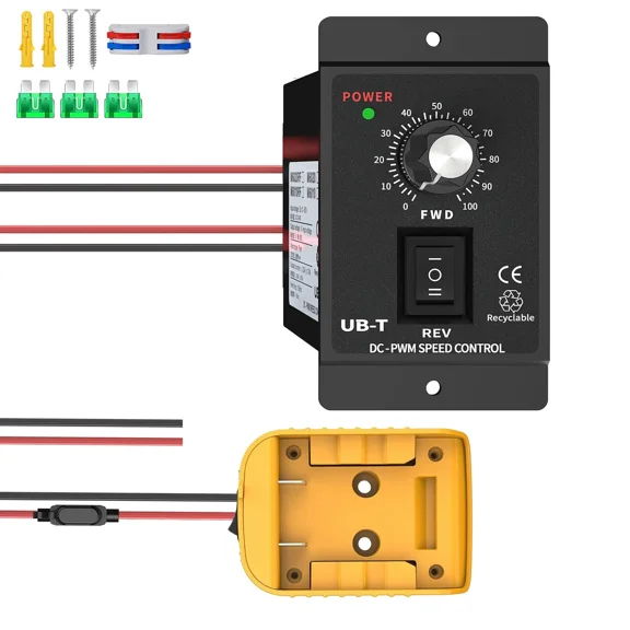 DC 12-60V Motor Speed Controller Adapter for Dewalt 18V 20V Battery DIY RC Toys