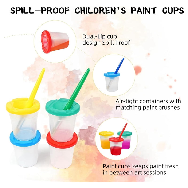 Kids Paint Brushes, 68Pcs Childrens Paint Brushes Set, Colorful Paint Brushes for Children Toddlers Beginners, Face