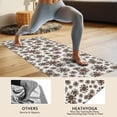 thumbnail image 4 of White Brown Sunflower Pattern Hot Yoga Mat Towel Non Slip for Hot Yoga - Quick-Drying Yoga Mat Cover with 4 Corner Pockets with Travel Bag - Hot Yoga Towel Non Slip 74"x26", 4 of 6