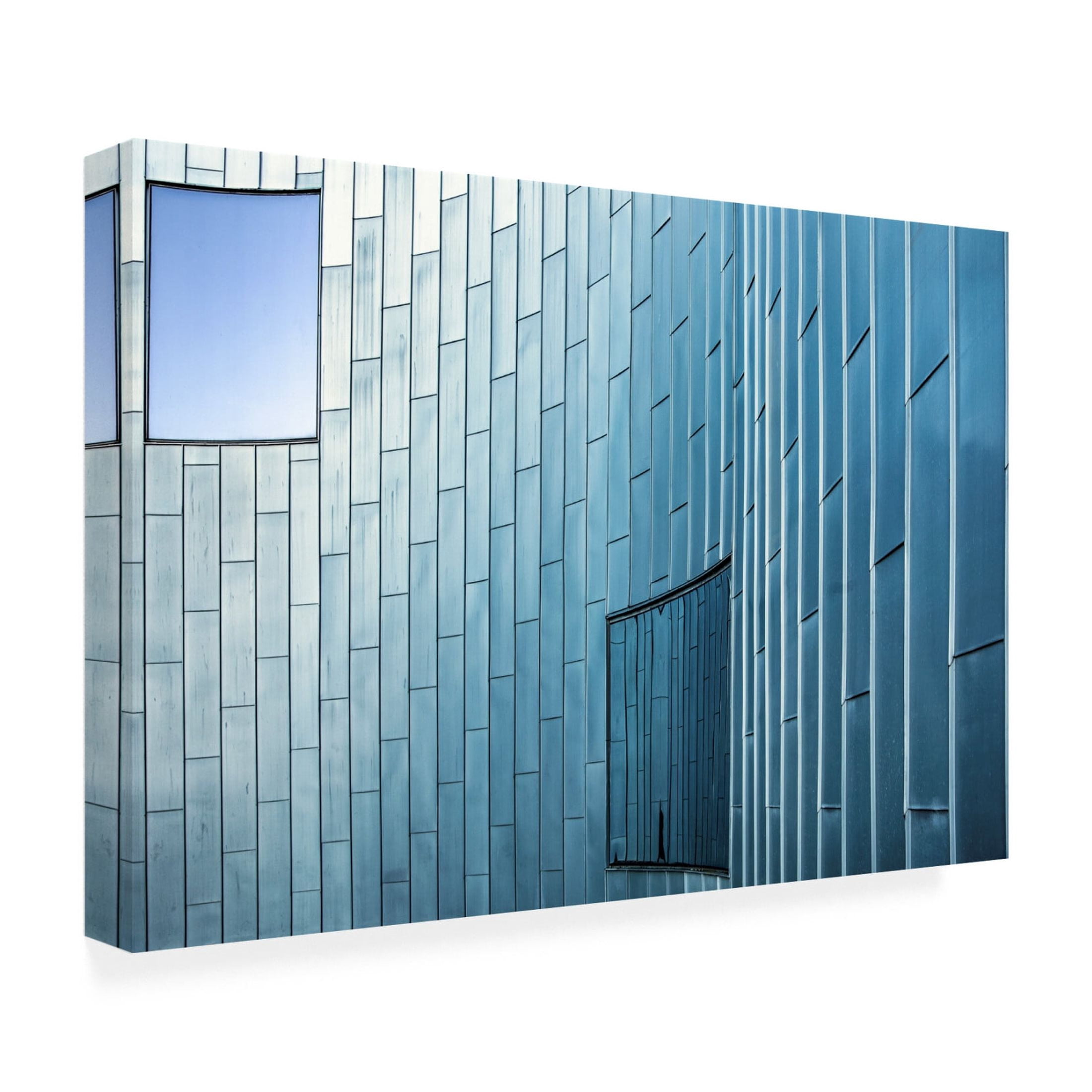 Canvas Wall Art - Linda Wride 'Lines And Frames' Wall Art for Living Room, Bedroom, or Office D?cor by Trademark Fine Art - 47 x 30 Inches
