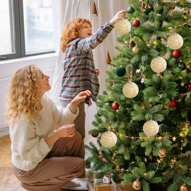 Juego De 3 Bolas Navideas De Cristal De 12, 7 Cm (5 Pulgadas), Transparentes Y Brillantes, Ideales Para Decorar El Rbol De Navidad O Para Fiestas De Oficina., UKHBMC