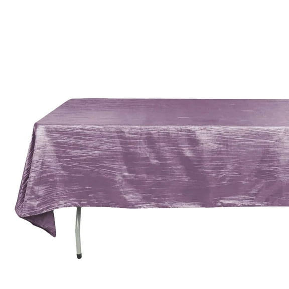 Efavormart 60" X 102" - Violet Amethyst Accordion Crinkle Taffeta Rectangular Table Cover - Perfect for Wedding Ceremonies, Parties, Upscale Occasions, Birthday Celebrations, and Any Special Event