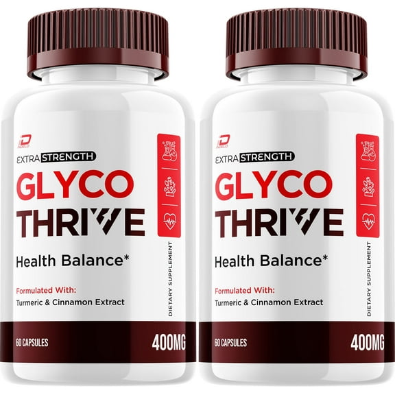 Glyco Thrive Capsules – GlycoThrive Natural Blend Glycogen Support, 2 Pack, 120 Capsules