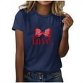 thumbnail image 1 of RXMEKW Chemises à Manches Courtes pour Femmes, T-Shirts Décontractés Imprimés à Col Rond pour Femmes, 1 of 5