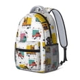 thumbnail image 2 of Excavator Themed Waterproof Backpack - Ergonomic Design with Breathable Straps, Spacious Compartments for College Students, 2 of 6