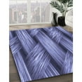 thumbnail image 3 of Ahgly Company Machine Washable Indoor Rectangle Transitional Sky Blue Area Rugs, 8' x 10', 3 of 7