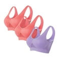 thumbnail image 2 of Women'S Seamless Wirefree Sports Bra with Removable Pads, Breathable for Yoga and Daily Wear, 3-Pack 2XL, 2 of 7