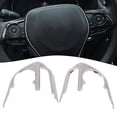 thumbnail image 4 of 2X Car Steering Wheel Button Panel Cover Trim Sticker For Toyota For Rav4 19-23 Silver, 4 of 10