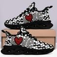 thumbnail image 4 of Coolcustomize Women's Love Print Sneakers, Lightweight Breathable Casual Walking Shoes – Trendy Romantic Heart Design Athletic Sneakers, 4 of 5
