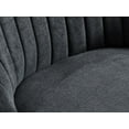 thumbnail image 3 of Black Mid Century Dining Chairs Set of 4, Modern Kitchen & Dining Room Chairs Set of 4, Linen Upholstered Kitchen Chairs for Dining Table, Sillas de Comedor, Wood Legs (Black, 4 Pcs), 3 of 11