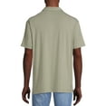 Men's Textured Jersey Polo Shirt
